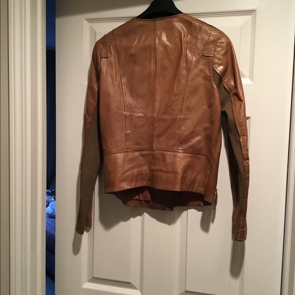 Vince Cognac Leather Jacket, Size Medium - Picture 2 of 4